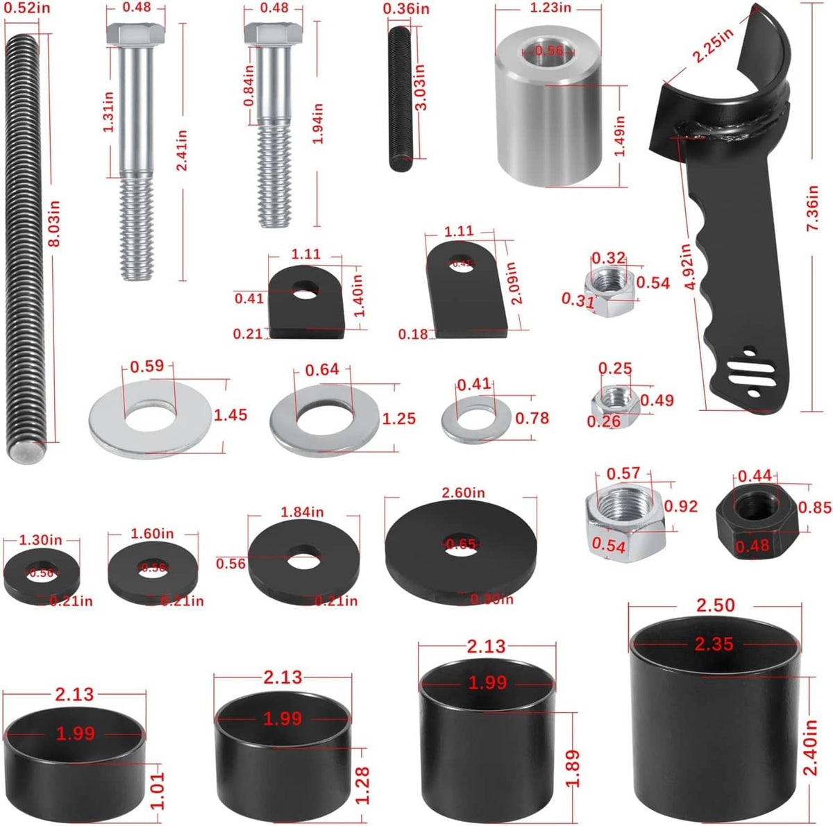 Solid Spare Upper Lower Control Arm Bushing Removal Install Tool 85000009 for GM A/F/G-Body