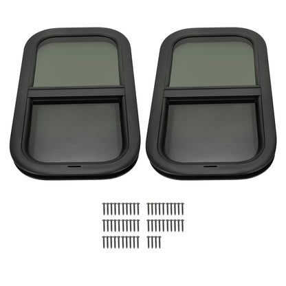 Solidspare 2 Pack 12"L x 22"W Wall Vertical Sliding RV Window Cargo Trailer W/Trim Kit