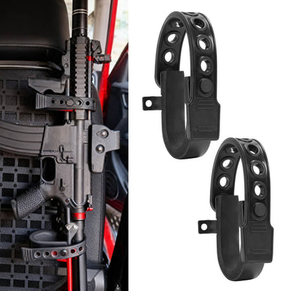 Solid Spare Powder Coated Rubber Gun Rack Straps 2 Pack For Seat Back MOLLE Panel Mounting