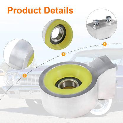 Solidspare Heavy Duty Aluminum Poly Driveshaft Carrier Bearing For 58-1964 Chevy Impala