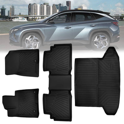 Solidspare Floor Mats & Trunk Mat for 2022 2023 2024 2025 Hyundai Tucson TPE All-Weather US