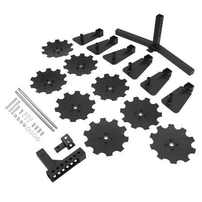Solidspare 34" Disc Plow Harrow w/ 2-inch Receiver Hitch 8-blade disc For Tractor ATV UTV