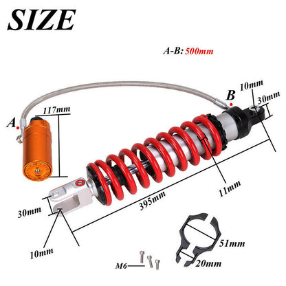 Solidspare Front & Rear Shocks Suspension 410mm 395mm For Honda TRX400EX TRX450R TRX450ER