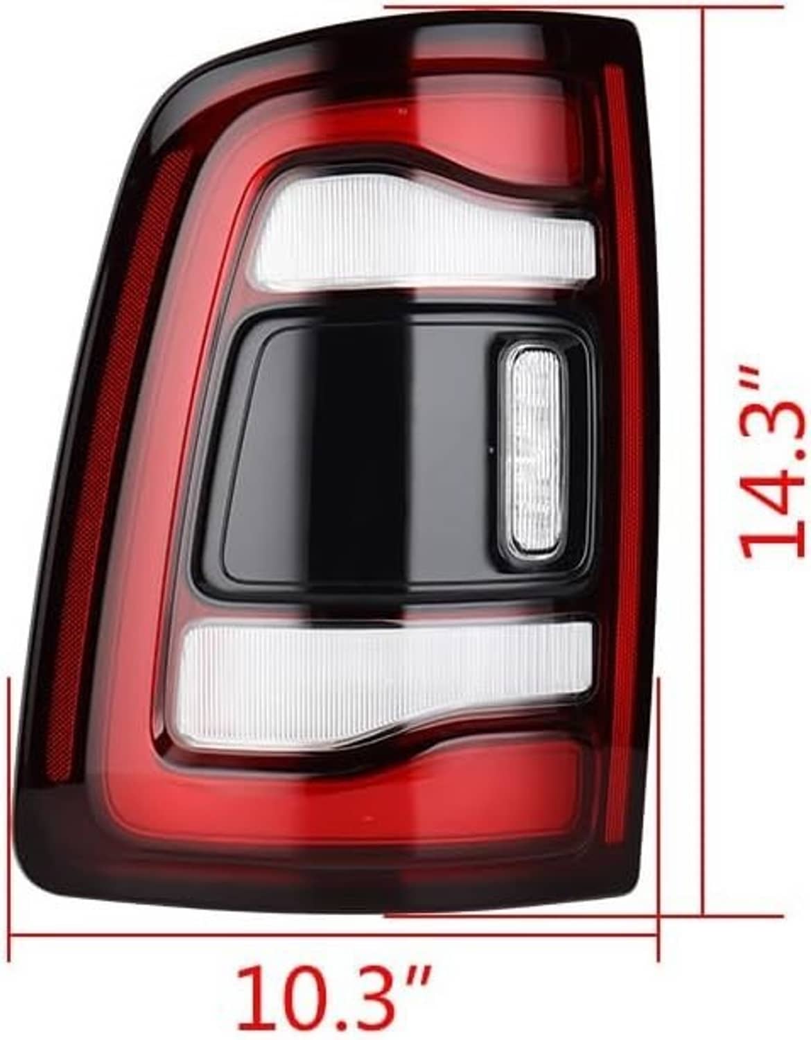 Solidspare 2x Black Bezel LED Tail Lights w/Blind Spot For 2019-2024 Dodge RAM 2500 3500