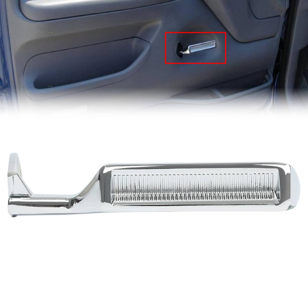 Solid Spare Chrome Metal Inside Door Handle Left Driver For Ford F150 F250 F350 Bronco 87-96