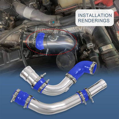 Solidspare Upgrade Cold& Hot Side Intercooler Pipe For 2011-16 Ford 6.7L Powerstroke Diesel