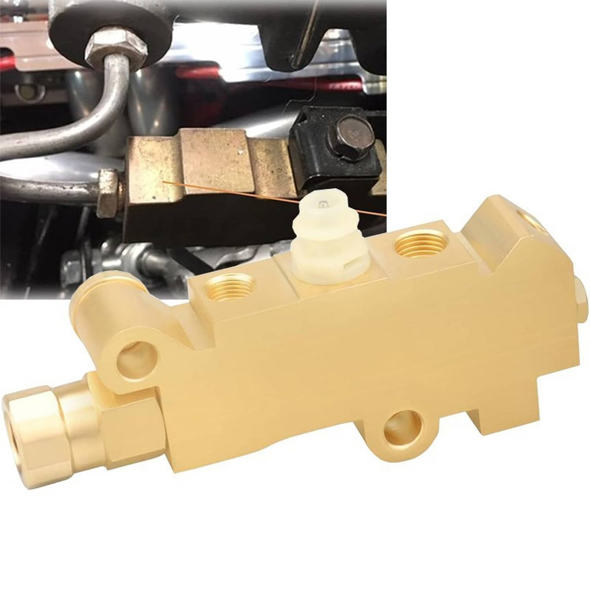 Solidspare Brass Truck Disc/Drum Brake Brass Proportioning Valve For Chevrolet C10 C20 C30