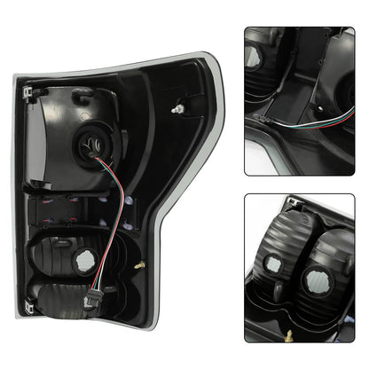 Solid Spare Black Smoke For Toyota Tundra 2007-2013 LED Tail Lights Brake Lamps Left+Right