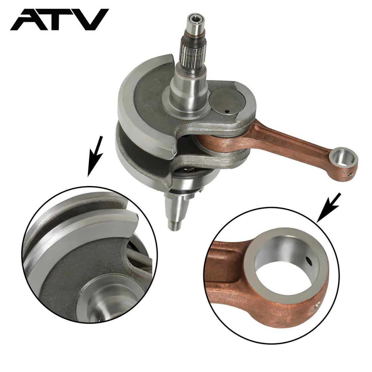 Solidspare 2007-2013 For Yamaha Grizzly Kodiak Viking 700 Crankshaft Assy 3B4-11400-00-00