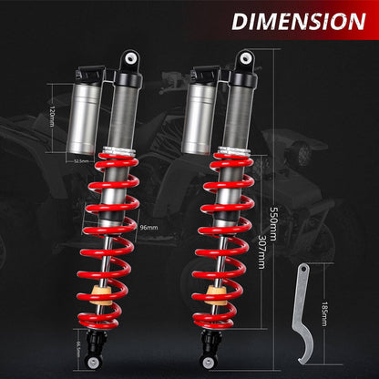 Solidspare 4X Front + Rear Air Shocks Absorbers Set For 2009-2014 Polaris RZR 800 S UTV