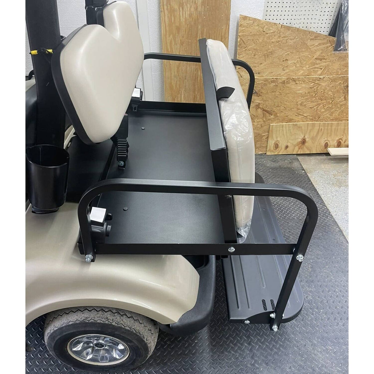 Solidspare Flip Folding Rear Back Seat Kit For Yamaha Drive G29 2007-2016 Golf Cart