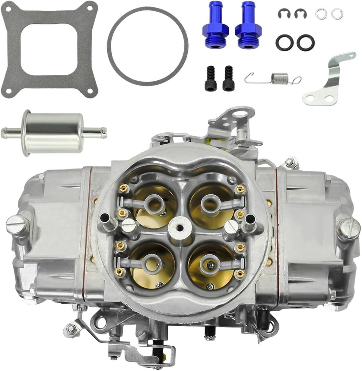 Solidspare Carb Fuel for Holley Quick BR-67199 650CFM Race Carburetor Double Pumper Replace