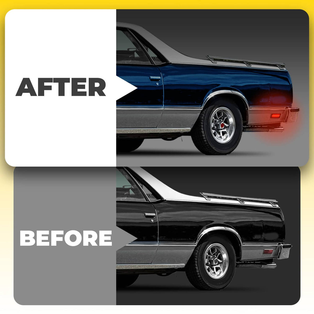 Solid Spare 2x Smoke LED Rear Side Marker Lights Lamps For El Camino & Caballero 1978-1987