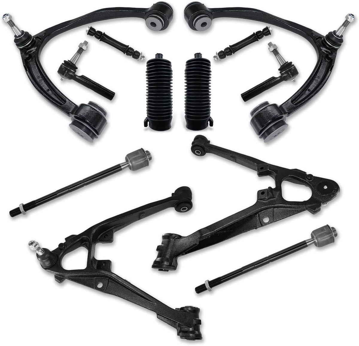 Solidspare 12x Front Upper Lower Control Arm Kit for 2007-2013 Escalade Chevy Silverado GMC