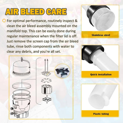 Solid Spare 190092 Pentair Air Bleed Assembly for FNS Plus Pool and Spa D.E. Filter