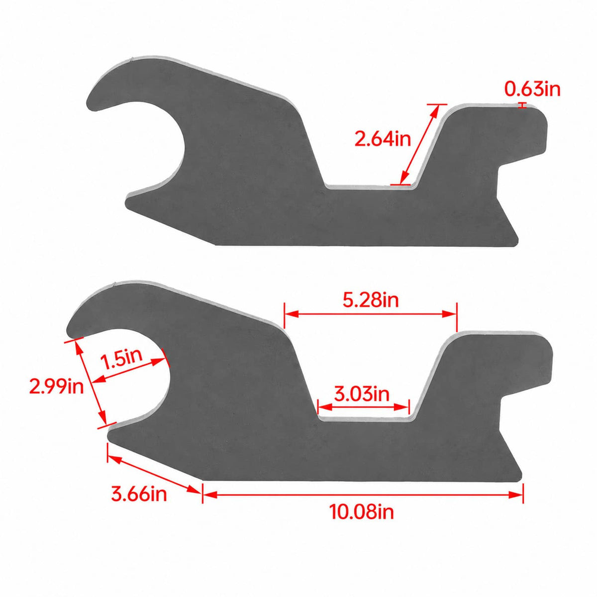 Solidspare For John Deere 35C 35G 27C 110TLB 26G Steel Quick Change Bucket Ears Attachment