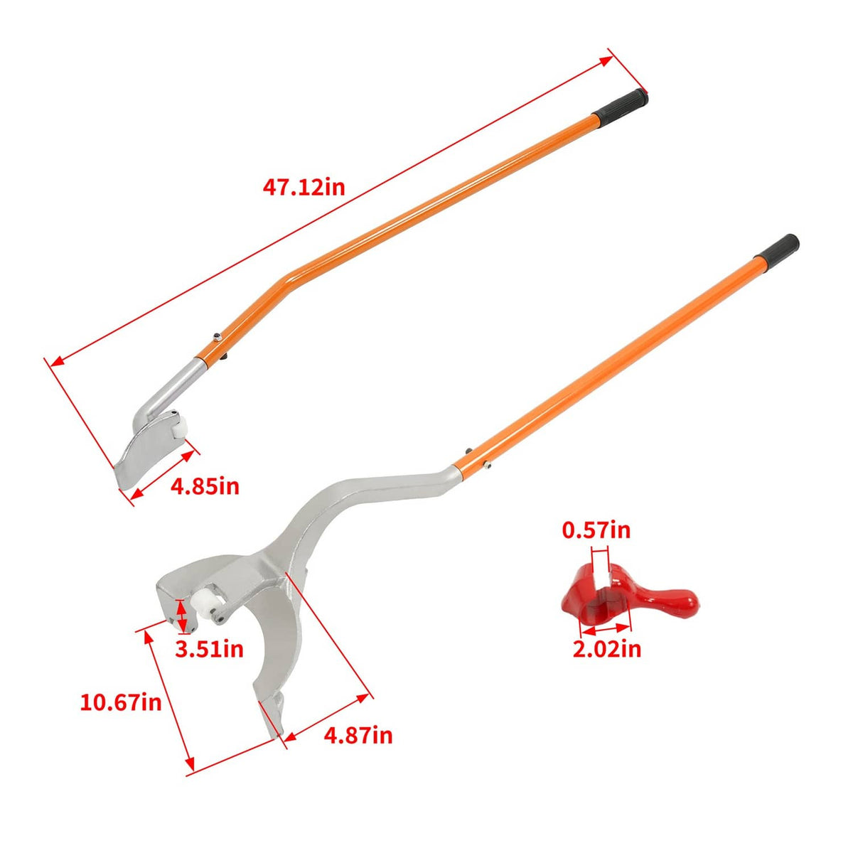 Solid Spare 17.5"-24.5" Truck Tire Changer Mount Demount Tool Radial Bias Ply/Tubeless Tire
