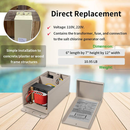Solid Spare 520556 Power Center For Pentair IntelliChlor IC20 IC40 IC60 Chlorine Generator