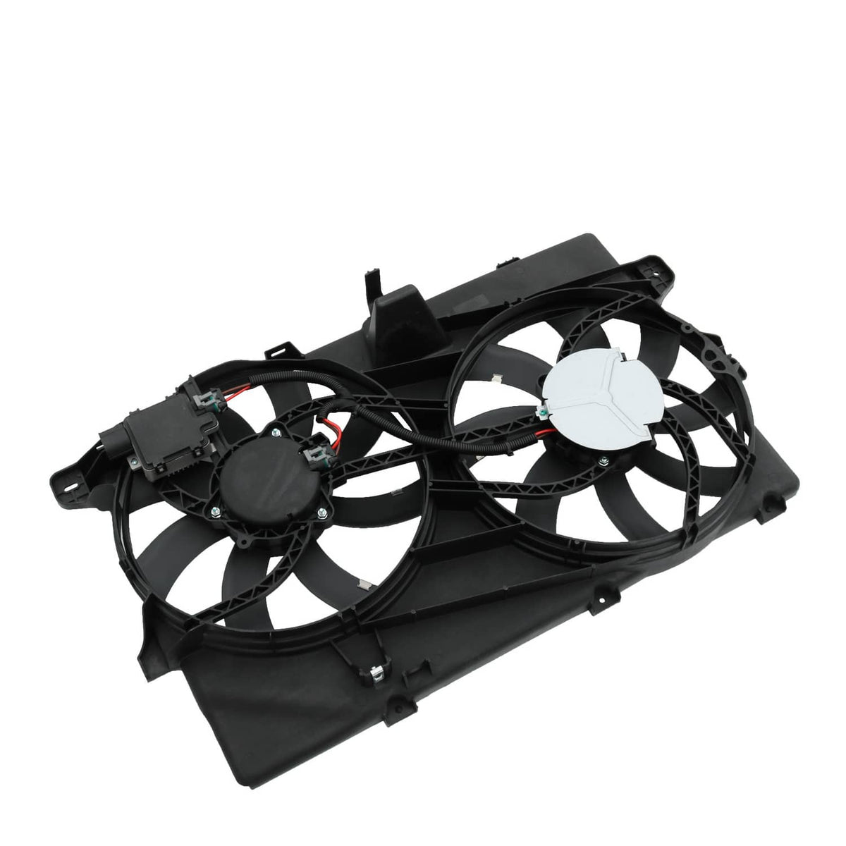 Solidspare FO3115177 Dual Radiator Condenser Cooling Fan Assembly For Ford Edge MKX Lincoln