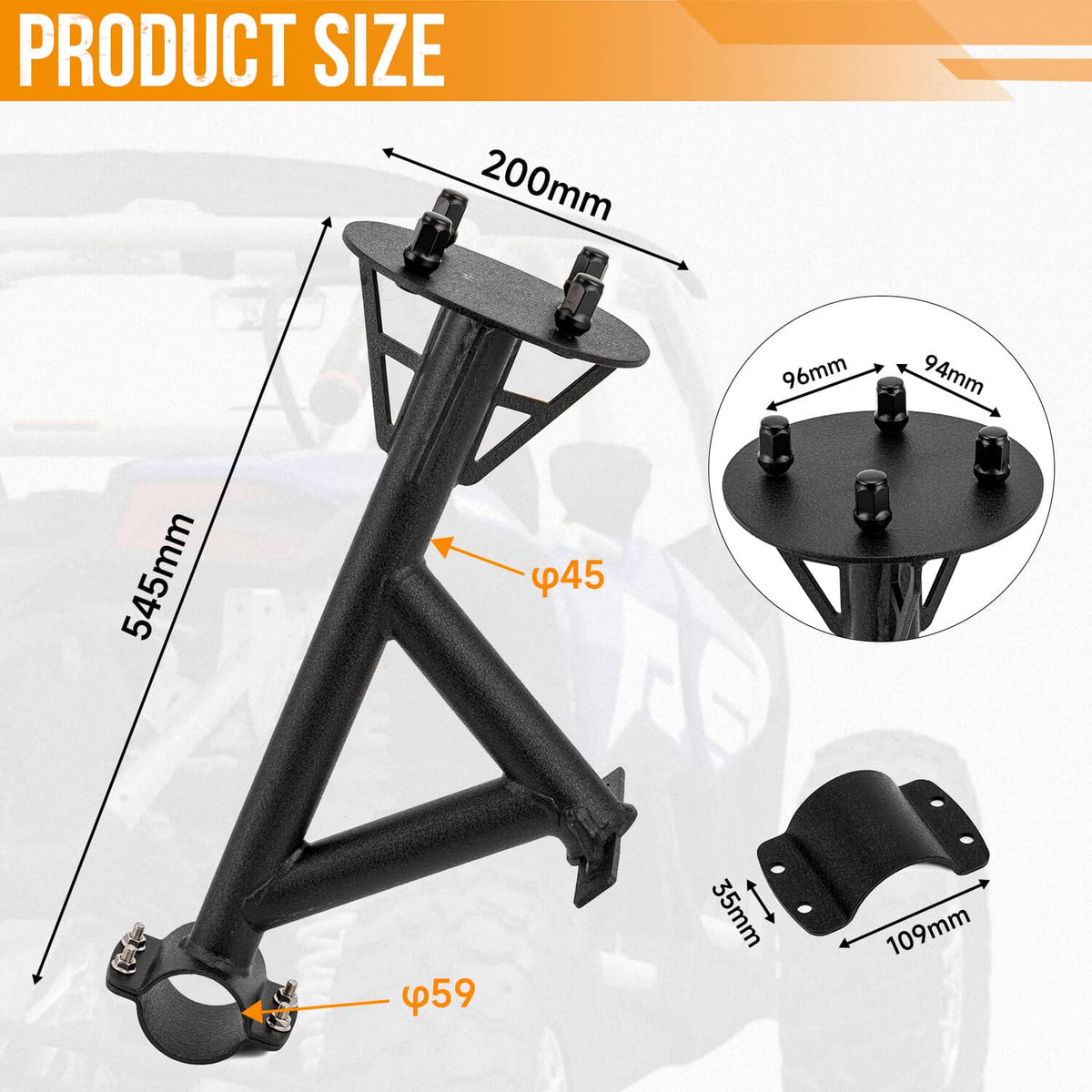Solidspare Spare Tire Carrier Mount Rack 2017-2025 For Can-Am Maverick X3 Turbo Max R XDS