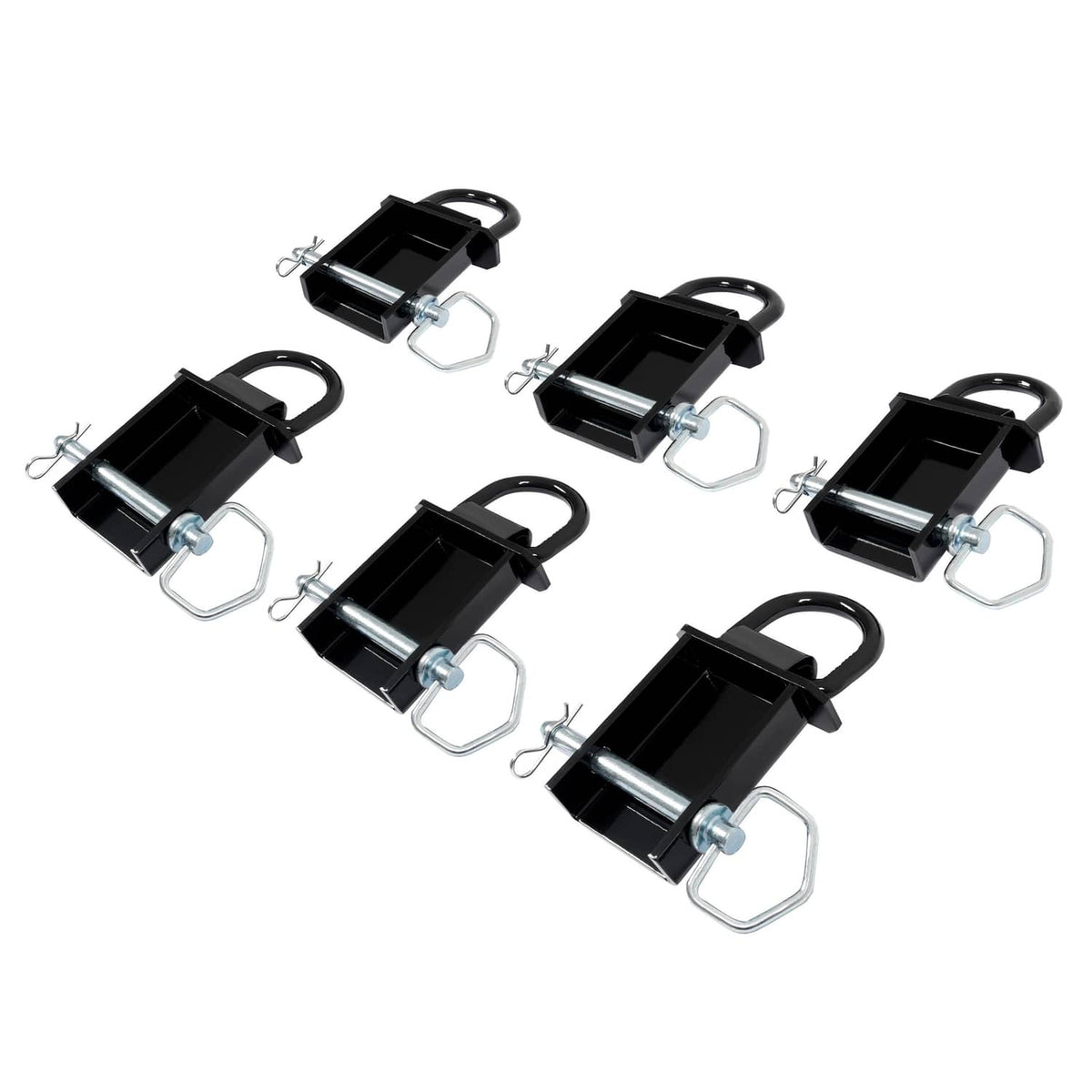 Solidspare 6PK Heavy-Duty 12,000 Lbs Removable D-Ring Stake Pocket For Flatbed/Trailers