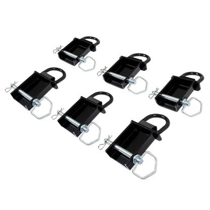 Solidspare 6PK Heavy-Duty 12,000 Lbs Removable D-Ring Stake Pocket For Flatbed/Trailers