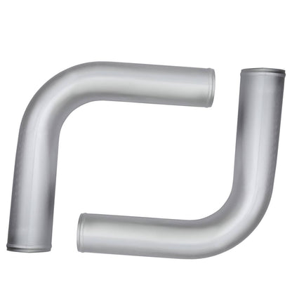 Solidspare 3" DIY Polished Intercooler Piping w/ U Pipe Blue Silicone Coupler + Clamp Kit