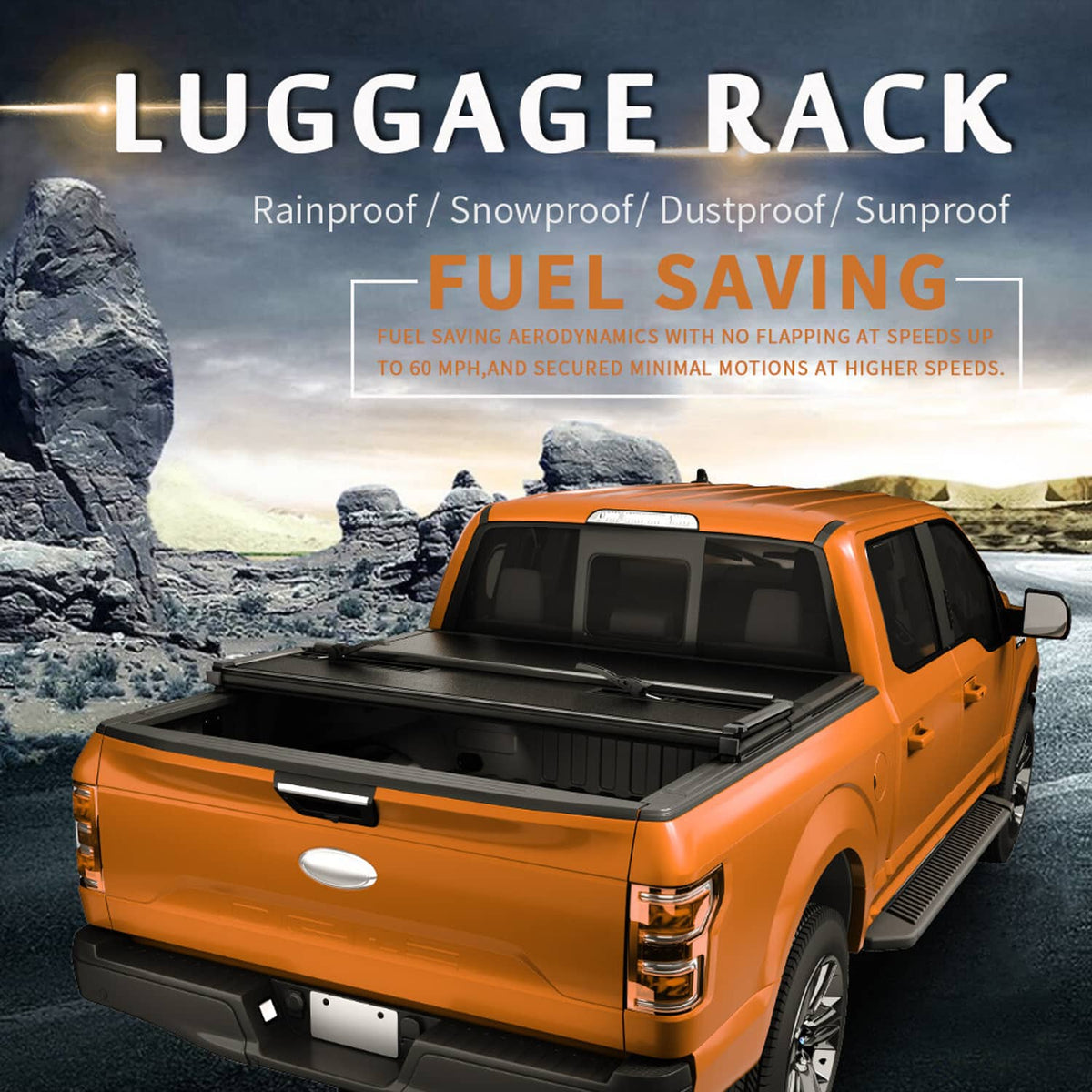 Solidspare Hard 3-Fold Tonneau Cover for 07-22 Chevy Silverado GMC Sierra 5.8 FT Truck Bed