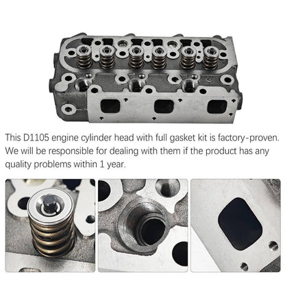 Solidspare Complete Cylinder Head Gasket Kit D1105 For Kubota RTV1100 RTV1100CW9 16022-0304