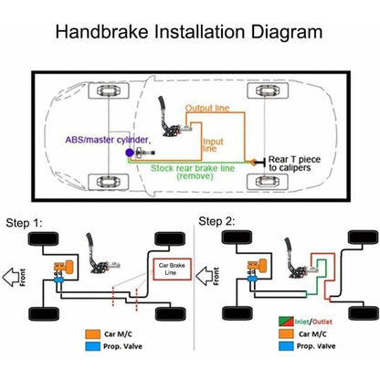 Solidspare Universal Black Hydraulic Handbrake Drift Hydro E-Brake Racing Long Level Gear