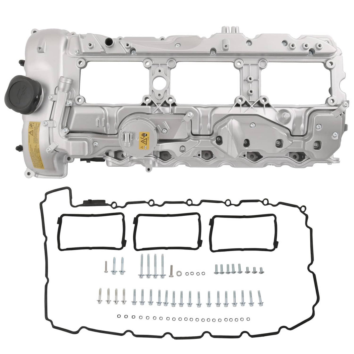 Solidspare ALUMINUM Valve Cover w/ Gasket & Cap For BMW 135i 335i 535i 640i 740i X3 X5 N55
