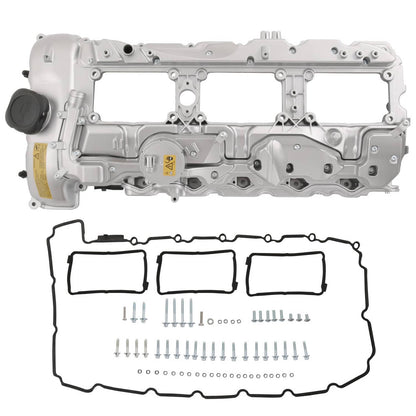 Solidspare ALUMINUM Valve Cover w/ Gasket & Cap For BMW 135i 335i 535i 640i 740i X3 X5 N55