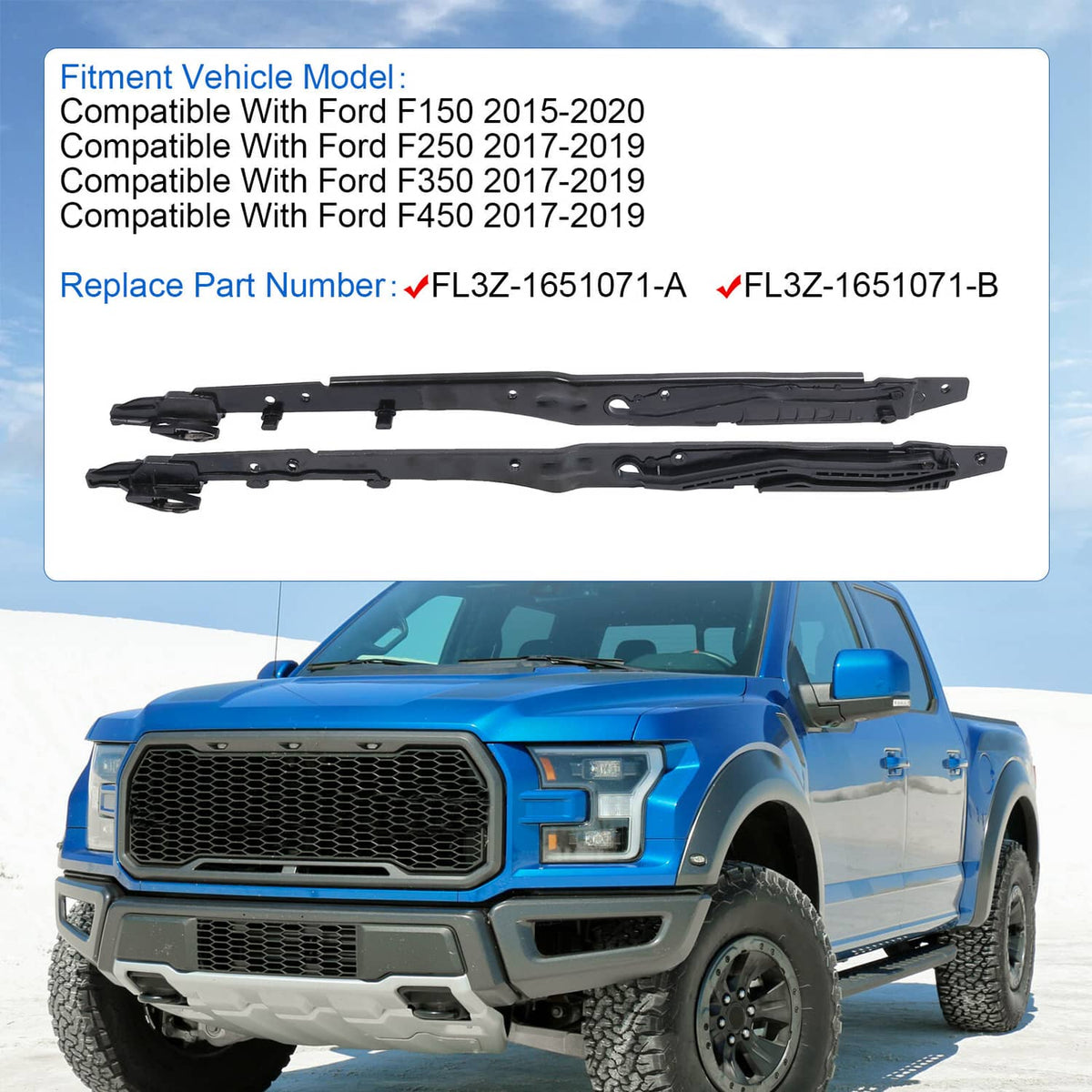 Solidspare Sunroof Track Assembly Repair Kit Fits 2015-2020 F150 2017-2019 F250 F350 F450