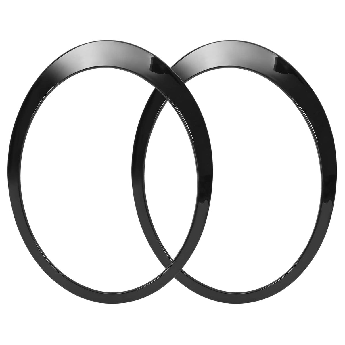 Solid Spare Black Headlight Trims Ring Bezels Cover Pair For Mini Cooper R55 R56 2007-2015