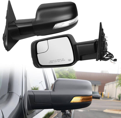 Solidspare Left Driver Side Mirror Heated Power Folding For 2019-2024 Ram 1500 68462769AB