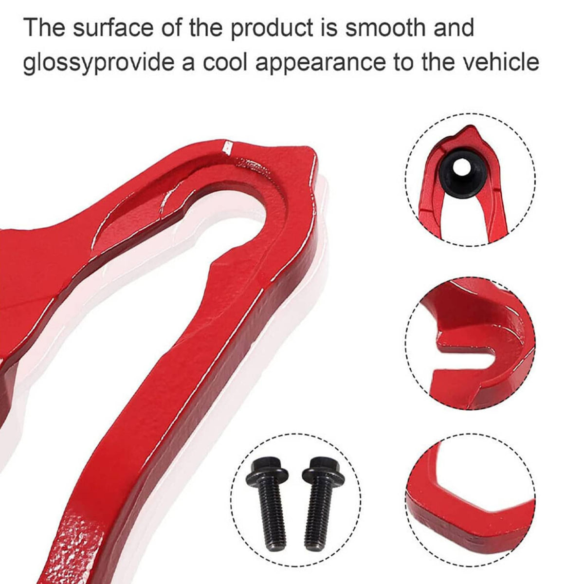 Solidspare Heavy Duty Front LH & RH Tow Hooks w/ Hardware For Dodge 2019 -2022 Ram 1500 DT