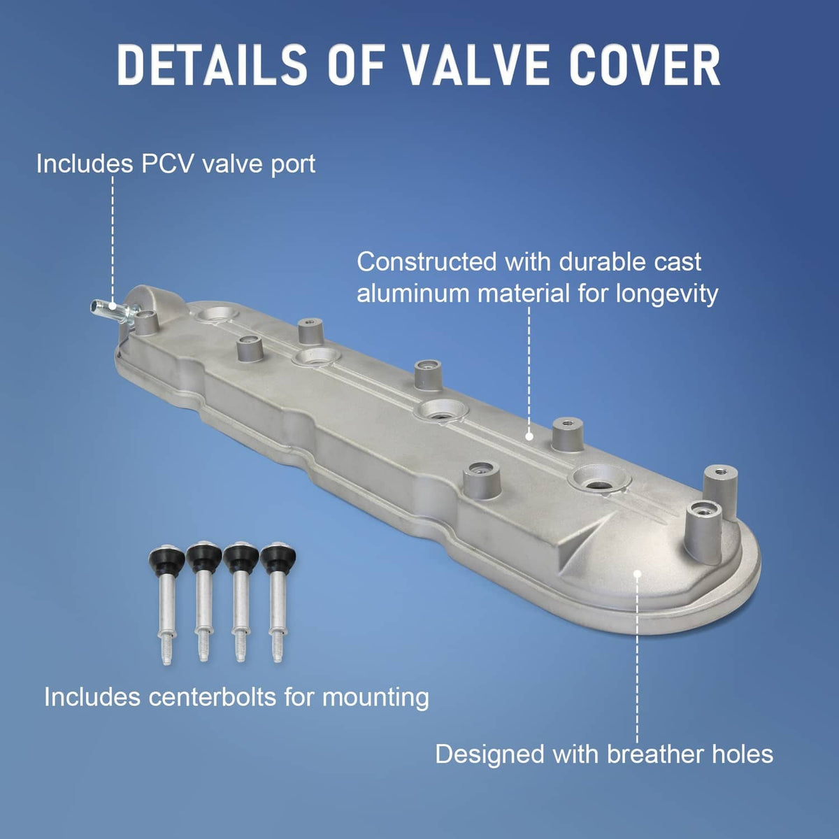 Solidspare Left Driver Side Valve Cover 12570427 For Cadillac 1999-2008 Chevy GMC Pontiac