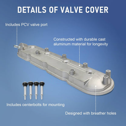 Solidspare Left Driver Side Valve Cover 12570427 For Cadillac 1999-2008 Chevy GMC Pontiac