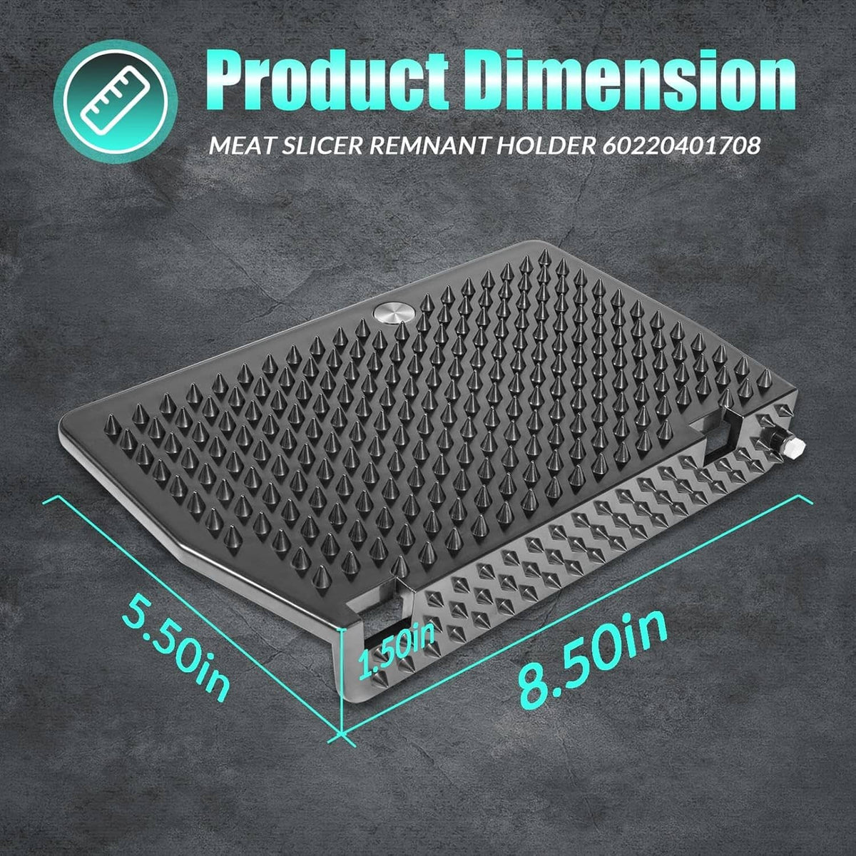 Solidspare Meat Slicer Remnant Holder 60220401708 for Bizerba SE12 SE12D GSP GSPG V12 VS12F