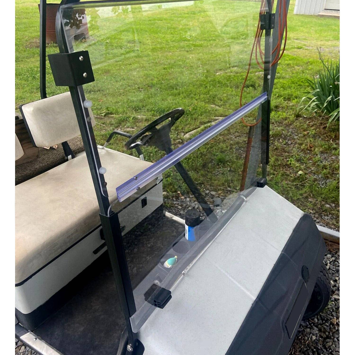 Solidspare Golf Cart Folding Clear Windshield For EZGO Marathon 1986-1994.5