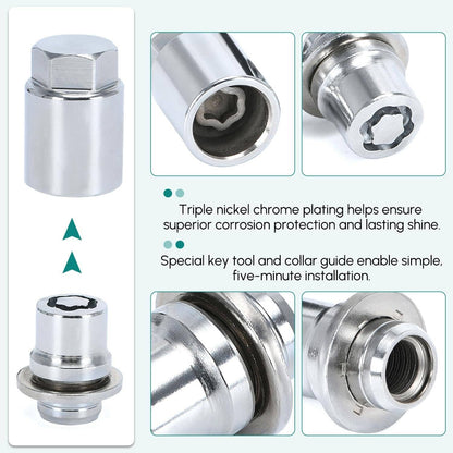 Solidspare Alloy Wheel Lock Lug Nut Set For Anti Theft For Toyota and Lexus 00276-00900