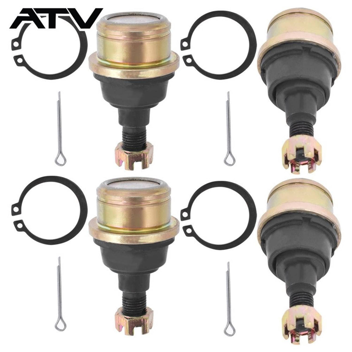 Solidspare New 4× Upper & Lower Ball Joints For Honda Foreman,Rincon, Rancher, Pioneer