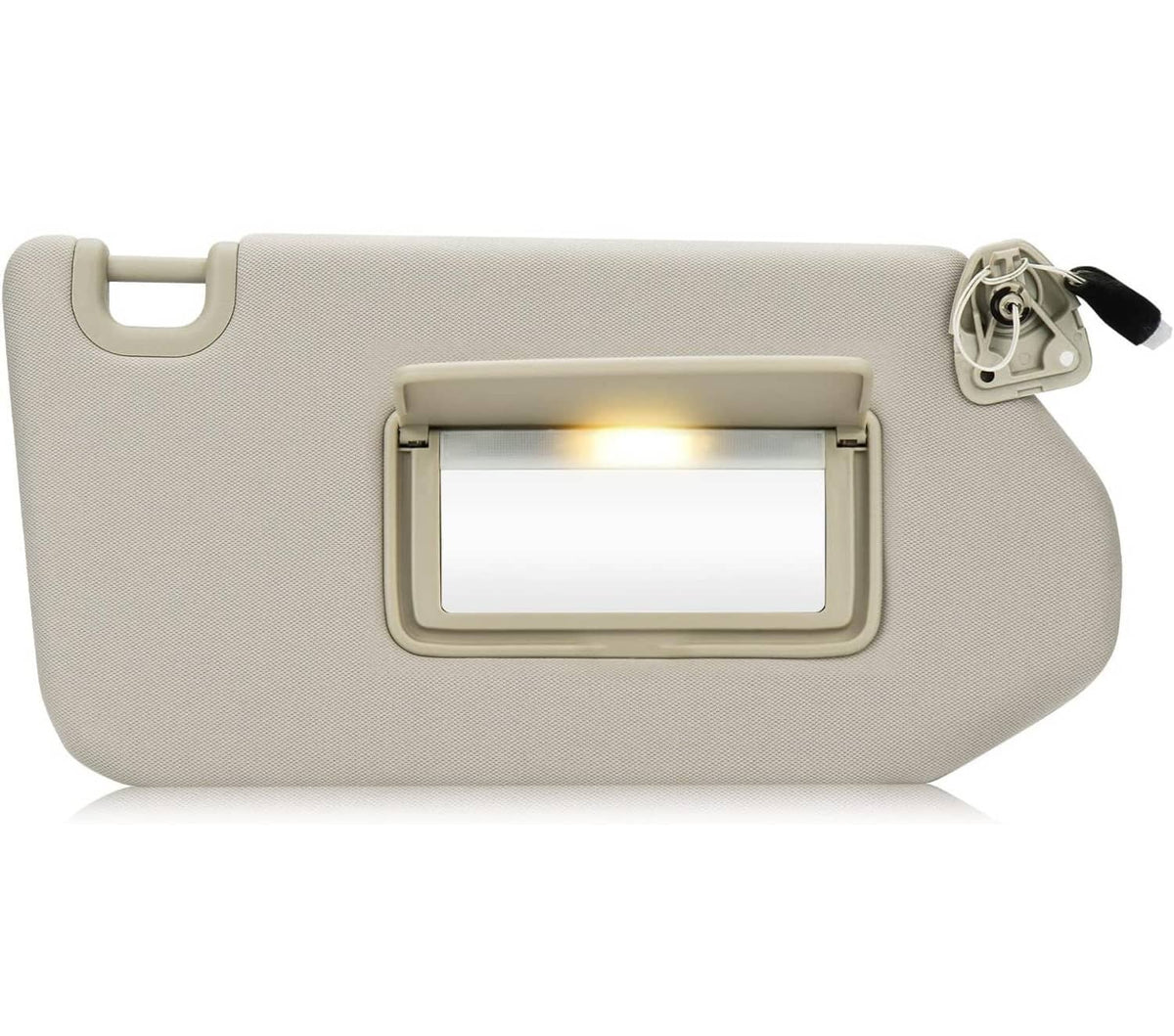 Solidspare Right Passenger Sun Visor with Lamp for 2013-2018 Nissan Pathfinder QX60 Grey