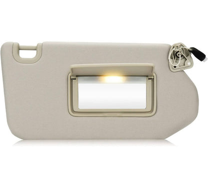 Solidspare Right Passenger Sun Visor with Lamp for 2013-2018 Nissan Pathfinder QX60 Grey