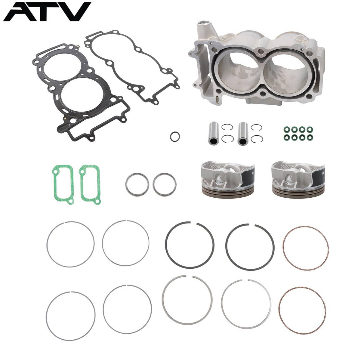 Solidspare 3022278 93mm Cylinder Gasket Rebuild Kit For Polaris RZR XP 900 2013-2014