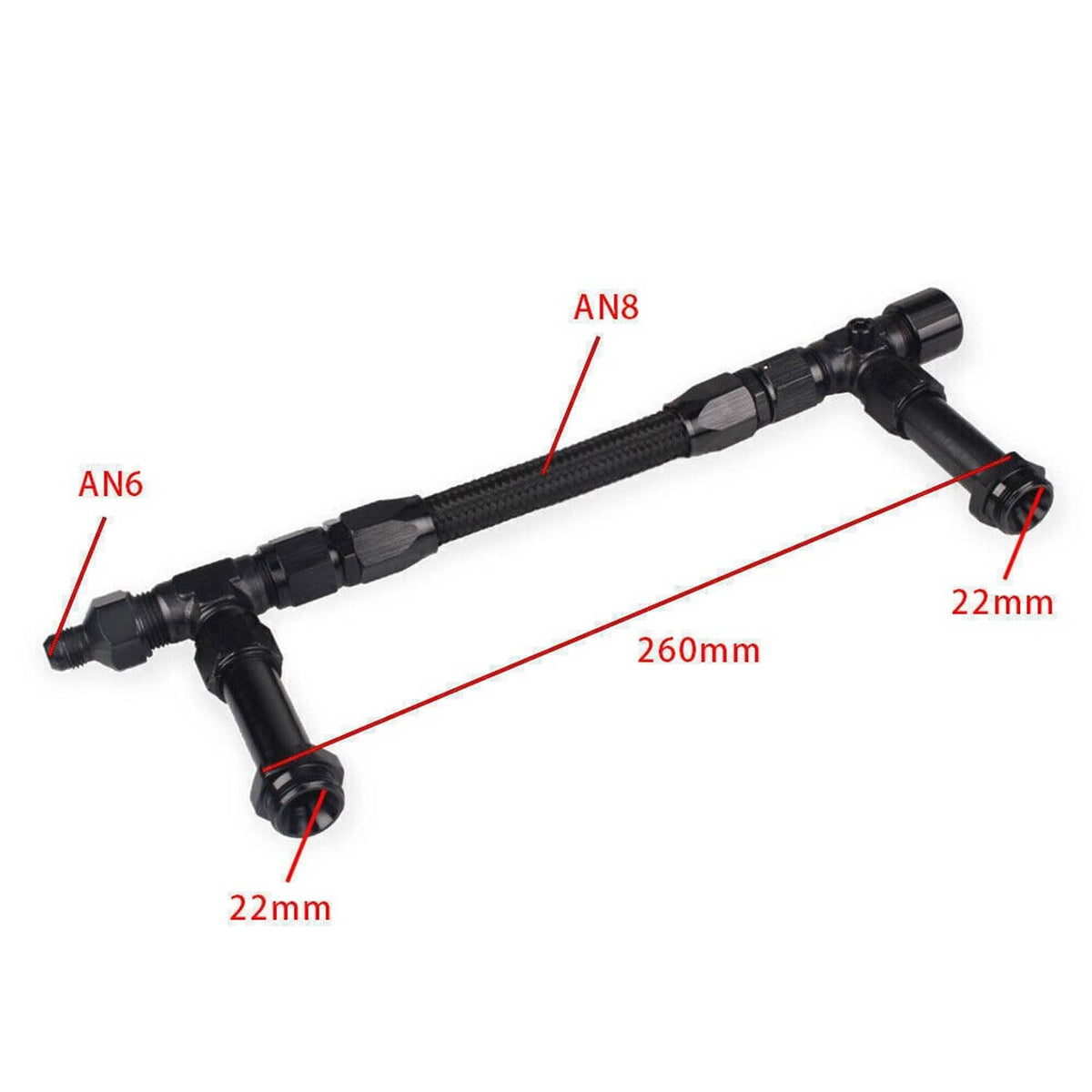 Solidspare For Holley 4150 Carburetor AN8 Dual Feed Carb Fuel Line Braided Fuel Line Kit