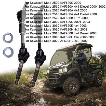 Solidspare 2x Rear Axle Driveshaft fits for Kawasaki Mule 2500 KAF620C 2510 KAF620A 2000