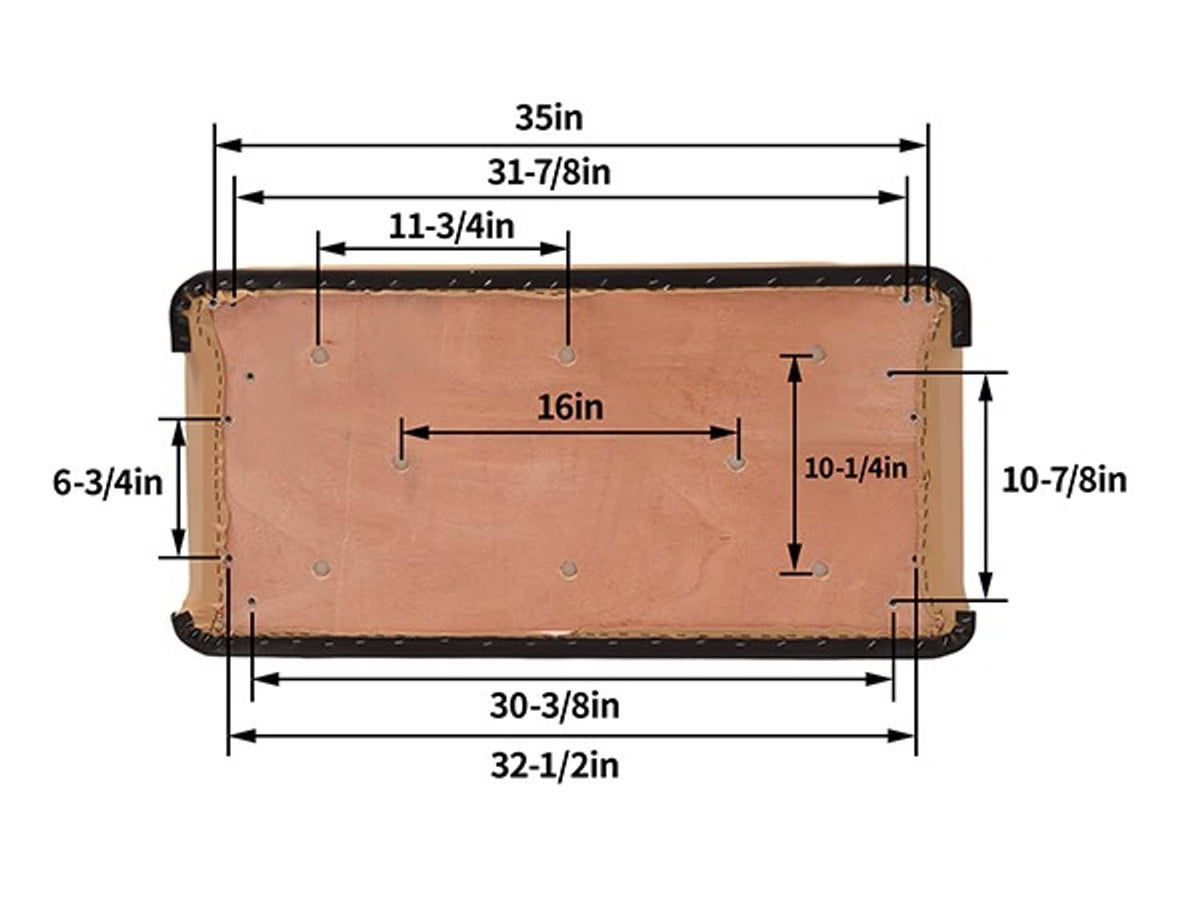 Solidspare Tan Golf Cart Front Seat Bottom Cushion For Club Car DS 2001-2012 #102174201