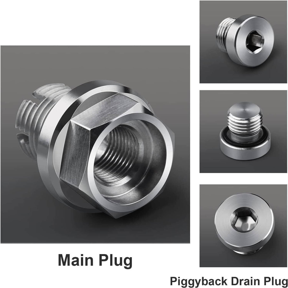 Solidspare M18 1-1.5x15mm Oil Drain Plug Self-tapping Piggyback Stainless Steel Repair Kit