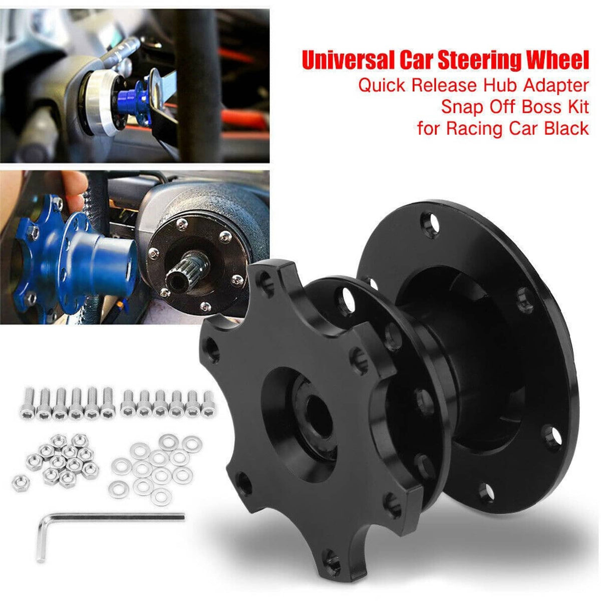 Solidspare Racing Adapter Snap Off Boss Kits Universal Car Steering Wheel Quick Release Hub